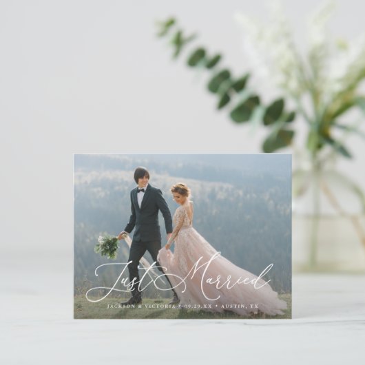 ロマンスたった今結婚しましたの絵はがき 案内ポストカード (スタンド正面)