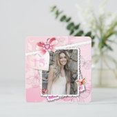 ロマンスと蝶フォト招待状 招待状 (スタンド正面)