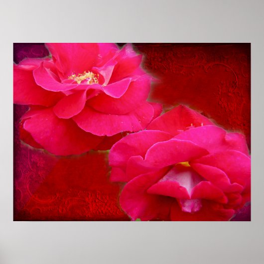 ロマンスと赤いバラのポスター ポスター (正面)