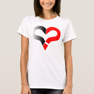 ロマンスのチャンス ハート クエスチョンマーク Tシャツ