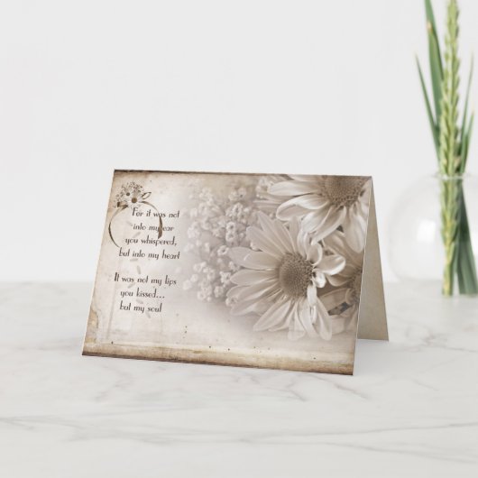 ロマンスのデイジーの花束 カード (正面)