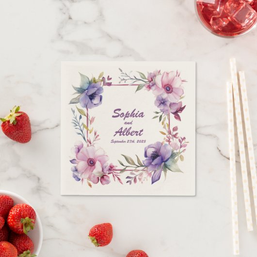 ロマンスの園パーソナライズされた結婚：のナプキン スタンダードカクテルナプキン (インサイチュ)