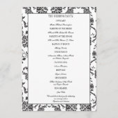 ロマンスの結婚式プログラム プログラム (裏面)