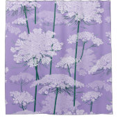 ロマンスのAnnes女王のレースパターン|バイオレット シャワーカーテン (正面)