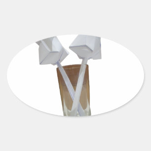 ロマンスのtouch：バレンタインデーの平和 楕円形シール