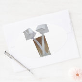 ロマンスのtouch：バレンタインデーの平和 楕円形シール (封筒)