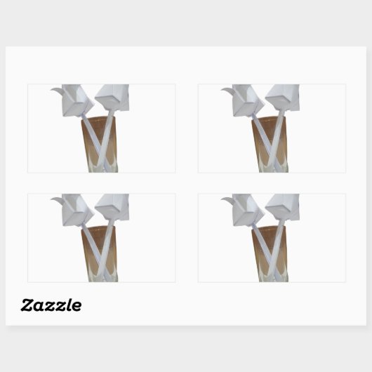 ロマンスのtouch:バレンタインデーの平和 長方形シール (シート)