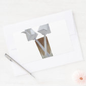 ロマンスのtouch:バレンタインデーの平和 長方形シール (封筒)