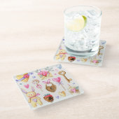 ロマンスをテーマにした ガラスコースター (アングル)