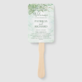 ロマンスグリーン結婚リー結婚式 プログラム ハンドファン