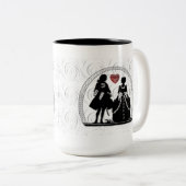 ロマンスシルエットコーヒーマグ ツートーンマグカップ (正面右)