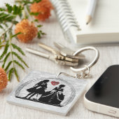 ロマンスシルエット両面アクリルキーチェーン キーホルダー (正面右)