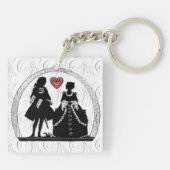 ロマンスシルエット両面アクリルキーチェーン キーホルダー (裏面)