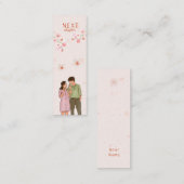 ロマンスジャンルピンクフローラミニブックマーク コーリングカード (正面/裏面)