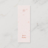 ロマンスジャンルピンクフローラミニブックマーク コーリングカード (裏面)