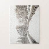 ロマンスセントラル・パークの冬-弓橋 ジグソーパズル (縦)