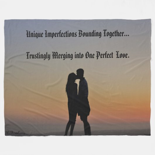 ロマンスデコール、カップルまたは結婚のギフト フリースブランケット (正面(横))