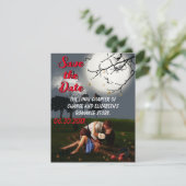 ロマンスノベルスタイルセーブ・ザ・デート案内ポス 案内状 (スタンド正面)