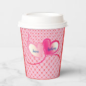 ロマンスバレンタインラブハート 紙コップ (正面)