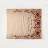 ロマンスフローラ秋結婚の写真ブース背景 タペストリー (正面(横))