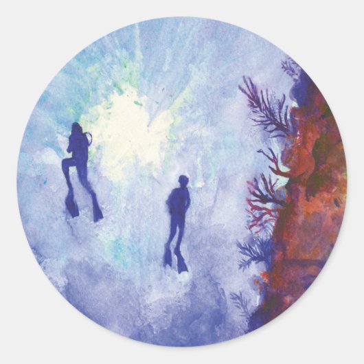 ロマンスブルーステッカー ラウンドシール (正面)