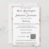 *～ロマンスボウ AR26 フラワー QR RSVP ウェディング インビタ 招待状 (裏面)