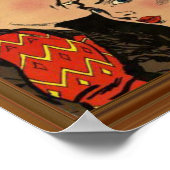 ロマンスラブストーリー漫画カバーヴィンテージフェイクウッド ポスター (角)