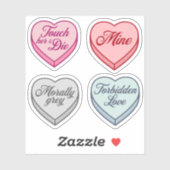 ロマンスリーダキャンディハートセット シール (シート)