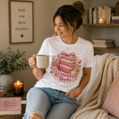 ロマンスリーダーピンク本の山 トライブレンドTシャツ