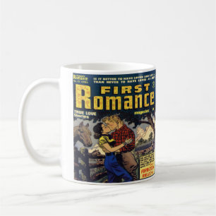 ロマンスヴィンテージ漫画ブックデザインコーヒーマグカップ コーヒーマグカップ