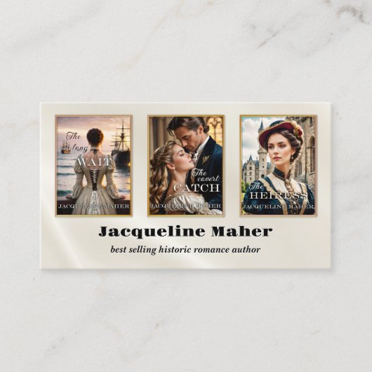 ロマンス作家ブックカバー写真 名刺 (正面)