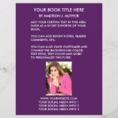 ロマンス作家ブックカバー |作家の写真の戻り チラシ (裏面)