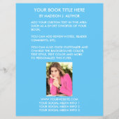 ロマンス作家ブックカバー |作家フォトバックブルー チラシ (裏面)