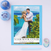ロマンス作家ブックカバー |作家フォトバックブルー チラシ (シングル)