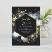 ロマンス印刷可能な天結婚星の セーブザデート (スタンド正面)