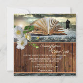 ロマンス愛の物語の図書本結婚の 招待状 (正面)