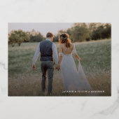 ロマンス感謝してい結婚多くの箔サンキューカード 箔招待状 (正面)