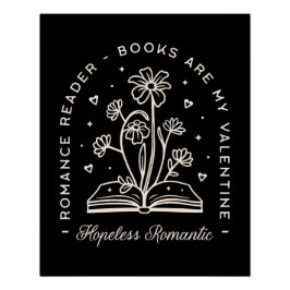 ロマンス本好き独身ののバレンタおもしろいン引用文 ポスター