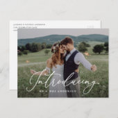 ロマンス紹介の駆け落ち葉書 案内ポストカード (正面/裏面)