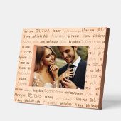 ロマンス語国際的で「愛してる」 レーザー彫刻フレーム