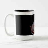 ロマンス-スカルおよびモモは上がりました ツートーンマグカップ (左)
