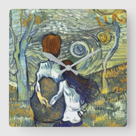 ロマンス スクエア壁時計 (正面)