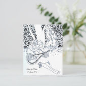 ロマンス・セーブ・ザ・デート、モノクロ 招待状 (スタンド正面)