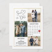 ロマンス フォト セーブ・ザ・デート カード カレンダー付き (正面/裏面)