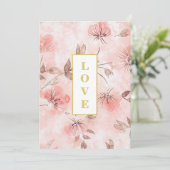 ~ロマンス ブラッシュ フラワー ラブ アー26 予約受付 ウェディング 招待状 (スタンド正面)