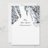 ロマンス,ロマンチックな恋人たち ブラック＆ホワイト ウェディングパーティ 招待状 (裏面)