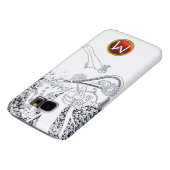 ロマンス/ロマンチック愛好家白黒レッドモノグラム Case-Mate iPhoneケース (下部)