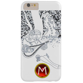 ロマンス/ロマンチック愛好家白黒レッドモノグラム iPhone 13ケース