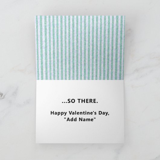 ロマンチおもしろいックのバレンタインデー シーズンカード (内部)