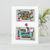 ロマンチおもしろいックキングオブハート結婚式招待状 招待状 (スタンド正面)